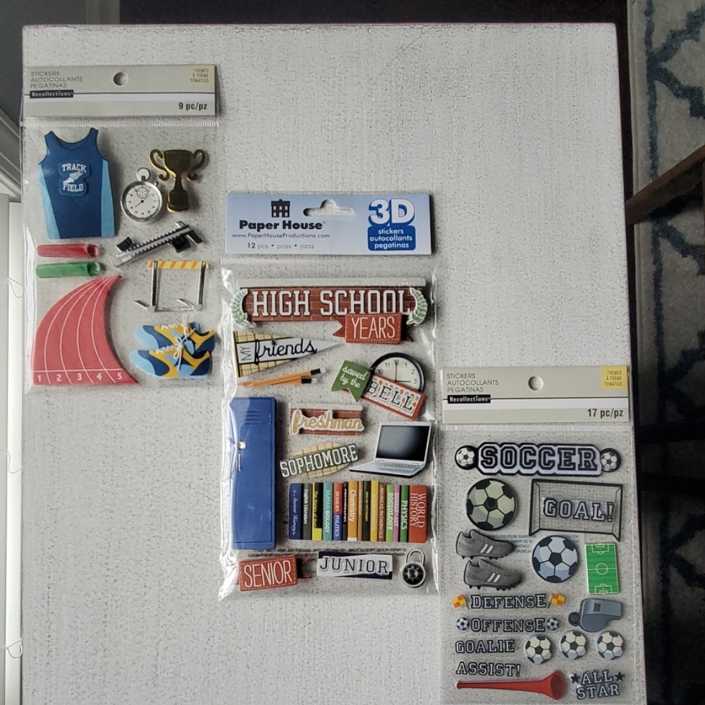 ASSORTED SPORTS THEMED STICKERS